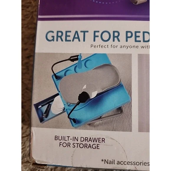 Salon Step Beauty Footrest for  At-Home Pedicures LED Magnifier Drying Fan - Picture 9 of 11